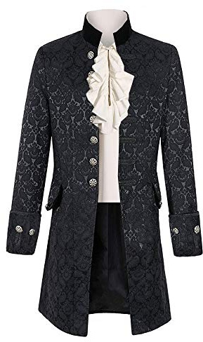 Runcati herr steampunk frack rock smoking viktoriansk renässans pirat viking kostym gotisk promenadkjol män medeltida jacka