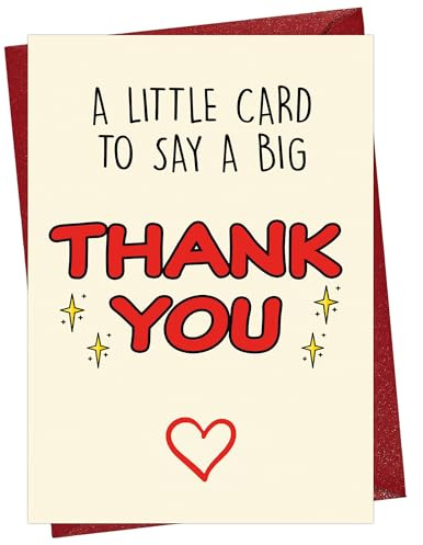 Cheerin Thank You Card – Elegant Thank You Greeting Card with Envelope – Thoughtful Appreciation Gift for Teacher, Boss, Friend, Coach, or Colleague