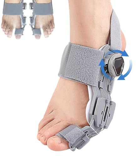 Alluce Valgo Correttore, Regolabile Tutore Alluce Valgo, Divaricatore Alluce Valgo Con 4 Angoli Di Fissaggio, Imbottitura In Silicone Rinforzata, Raddrizza Dita Piedi Per Piede Sinistro e Destro