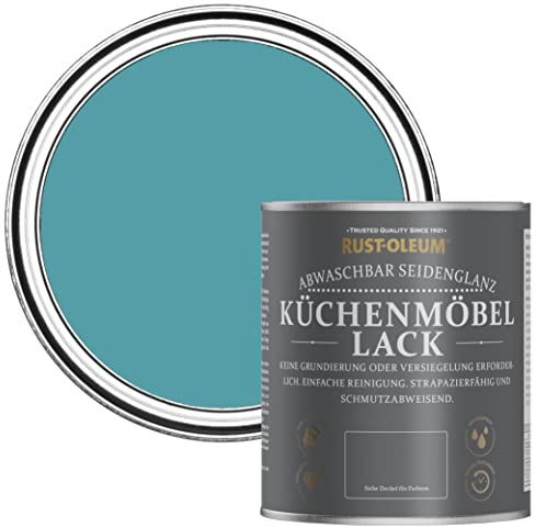 Rust-Oleum Blue Scrubbable Kitchen Cupboard Paint in Satin Finish - Belgrave 750ml