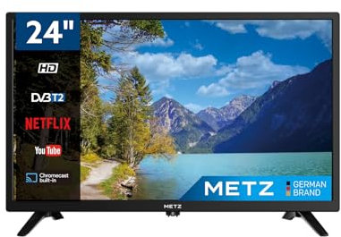 Metz Smart TV, Serie MTC6020, 24(60 cm), HD, Led, Android TV 9.0, HDMI, USB, Nero