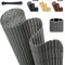 Sekey PVC Sichtschutzmatte 100x300m Doppelte Verstärkung Innen, Balkon Sichtschutz mit Kabelbindern, Sichtschutzzaun Windschutz Wasserdicht ohne Bohren für Balkon Garten, Grau
