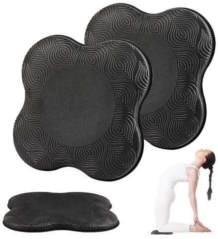 VMUTGA 2 Pièces Yoga Genouillère, 20 x 20 cm Tapis Yoga Antidérapants Coussin de Genou Pad Bolster Sport Accessoires Yoga pour Fitness Stretching Protéger Genoux Coudes Cheville