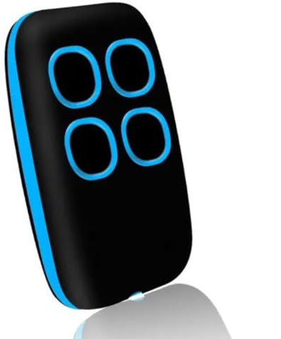 Telecomando Cancello Universali 4 in 1, Telecomando Rolling Code universale multifrequenza da 280 a 868mhz. Radiocomando Cancello programmabile Versione aggiornata con Lista compatibilità (Blu)