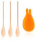 3 Cucchiai da Cucina in Legno - Utensili con Manico Lungo