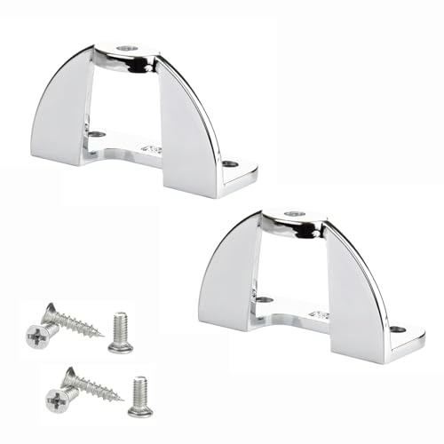 SOTECH Set of 2 Furniture Handle Adapters (45 x 19.5 x 26 mm, Polished Chrome, Max. Door Thickness 20 mm), Quick Assembly, Handle Adaptor with Mounting Material for Folding Sliding Doors