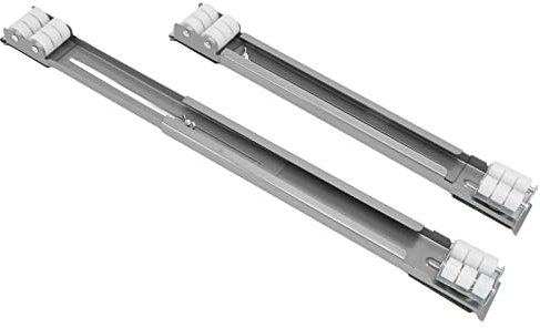 Utökbar Apparatrulle, Bärbara Möbler Rörliga Rullar 300 Kg Lastbärande Universell Hjulbas för Tvättmaskiner Kylskåp (Silver)