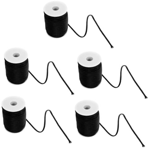 Angoily 5 Rollos Accesorios Para Escaleras Extensibles Cuerda De Escalera Reemplazo Escaleras Para Casa Parte De La Escalera Black Polipropileno