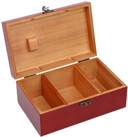 Hellery Scatola da Cucito, Organizer per Utensili da Cucito, Vuota, Stile retrò, con Scomparti, Ideale per La Casa, per Gioielli, Come Regalo O Scatola Portao, Rosso