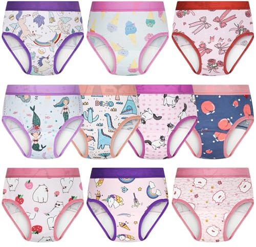 MOEMOE Baby potta träningsbyxor i boxerstil tvättbara och återanvändbara träningsbyxor för pojkar och flickor 2–6 år, Lila regnbåge-10, 5 Jahre