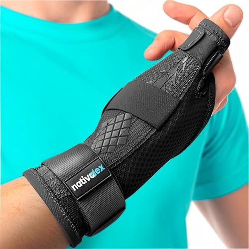 NativoDex Höger och vänster tumme, ortos, Quervain tendinit | Tum- och handledsstabilisator · Rhizartros och artros · Justerbar rem