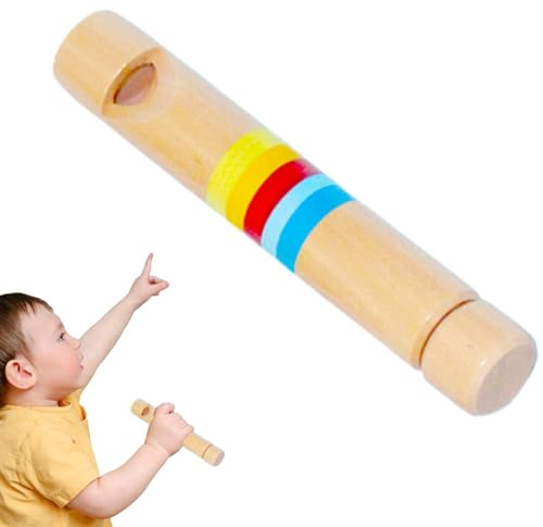 Flauto Piccolos in legno – strumento per pipa in avanti e indietro, giocattolo musicale fatto a mano, suonatore per l'istruzione precoce | Sistema di apprendimento per la coordinazione occhio-mano dei