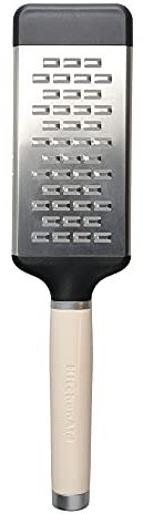KitchenAid Käsereibe, 2-seitige Reibe aus geätztem Edelstahl mit mittelfeinen Reibelöchern – Almond Creme