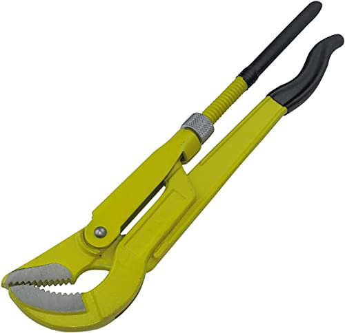 AERZETIX - C51128 - Clé serre tube 1'' à 45° 333mm - clé à tube outil de plombier - DIN 5234 - plomberie/chauffage/alimentation - en acier/CR-V/