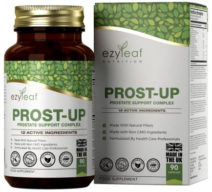 Ezyleaf Prostata Formula | Integratori Prostata Alta Potenza per Uomini | 90 Capsule di Ortica con Beta Sitosterolo, Zinco, Semi di Zucca, Boswellia Serrata e Altro | Prodotto nel Regno Unito