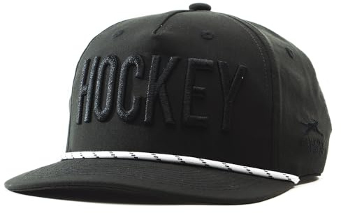 ChalkTalkSPORTS Hockey Rope Hat | Blackout | Size Small