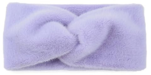 Fasce per capelli da donna, in tinta unita, morbide, calde, con nodo, invernali, turbanti, accessori per capelli, viola