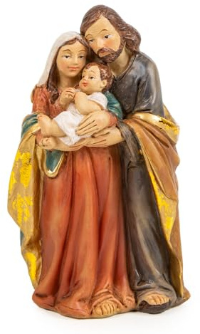 Logbuch-Verlag Helig familj, julfigur, krubba, 10 cm, julkrubba, juldekoration, kristen, presentidé