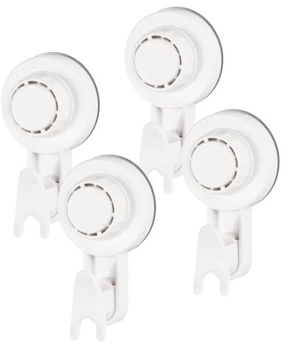 Crochet Ventouse Extra Fort pour Salle de Bain et Cuisine, 4 Pièces Porte-Manteau Mural Sans Perçage, Crochet Ventouse Accroche Serviette et Torchon Cuisine, Réutilisable et Amovible