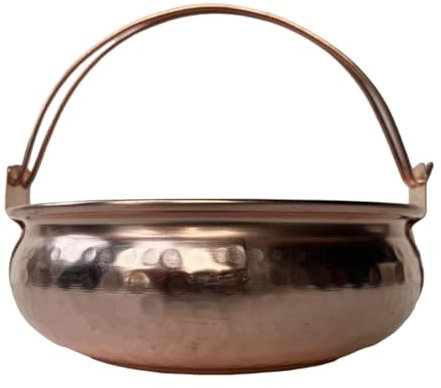 F Fityle Olla de inducción, Utensilios de Cocina de Marihuana de Ramen Coreano, Utensilios de Cocina para Olla de Cobre doméstico, Bote de cocción para Olla