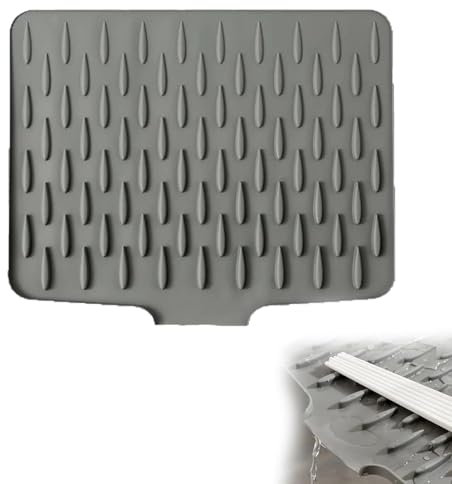 40*32cm Silicone Draining Mat, Draining Board Mats, Draining Mats for Kitchen Sink, Dish Drying Mat, No-Spill Silicone Worktop Saver – Heat-Resistant & Non-Slip Mat for Drip-Free Drying (1)
