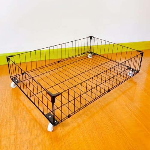 Jifader 4 Pack Larger Under Bed Storage With Wheels,Rolling Under Bed Drawer,Under Bed Shoes Storage,Open Design, Large capacity,Suitable For Various Storage