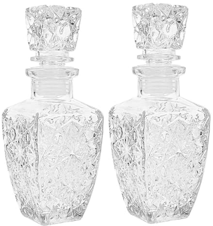 VALICLUD 2piezas Soportes Decorativos Para Botella De Vino De Botella De Licor De Vidrio Transparente Soporte Para Vino Para Decoración De Mesa y Obsequio De Fiesta