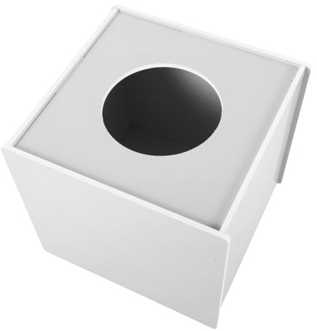 EXQUIMEUBLE Caja de Lotería Blanca para Donaciones Fiesta Contenedor Versátil para Boletos Bolas y Suministros de