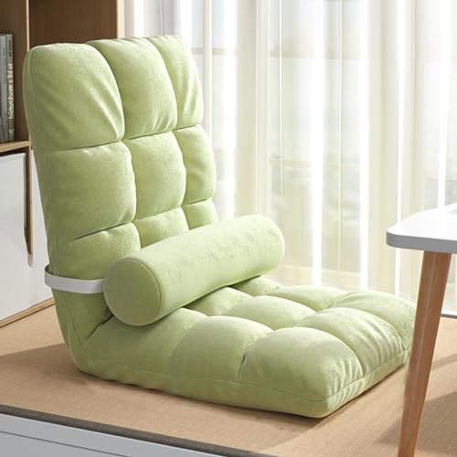 Silla plegable ajustable de 5 posiciones con soporte para la espalda, cómodo sofá de meditación para adultos, perfecto para jugar, dormir y leer