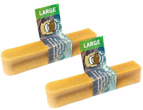 Yak Snack - Large Yak Chews for Dogs Natural Dog Treats 2 Pack Long Lasting Chew For Dogs With No Artificial Preservatives Yak Milk Chews Low In Fat, High In Protein, Calcium Grain And Gluten Free
