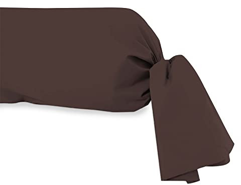 Soleil d'Ocre Schneiden von Nackenrolle, Baumwolle, Braun, 45 x 185 cm