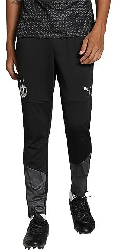 PUMA Herren Borussia Dortmund Fußball-Trainingshose LBlack Silver Metallic