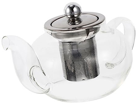 Zerodeko Tetera Con Infusor De Vidrio Engrosado Tetera Transparente Para Hogar Para Preparar Té