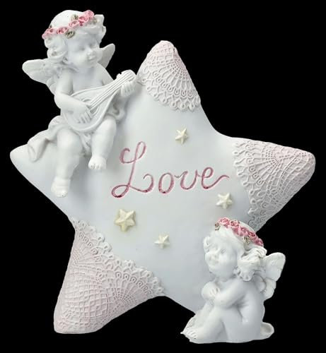 Figura de ángel con estrella Love – Querub 12 cm decoración ángel amor