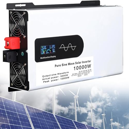 5000/6000/8000/10000/12000 W ren sinus spänningsomvandlare, 12V/24V/48V/60 V/72 V/96 V DC till 110/220 V AC solcellsbil, växelriktare, sinusformad växelriktare, växelriktare, transformator