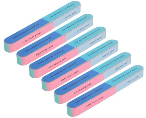 BAZEITFLOW 12 piezas Bloques Pulidores para Uñas Profesional de Caras Herramienta Duradera y Lavable para Manicura y Pedicura de Dedos y Pies