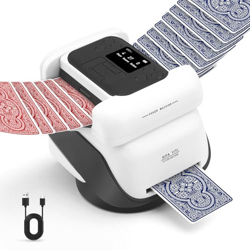 Trsaow Shuffler automatico di carte e distributore di carte con telecomando 5000mAh batteria ricaricabile 2-in-1 Shuffler di carte da poker per 2-8 giocatori Rullo di dadi incorporato 5 modalità di