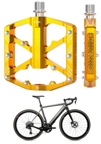 Cykelpedaler med reflektorer, cykelpedaler i metall | av halkfri aluminiumlegering | lätt att använda rostfria, cykelpedaler