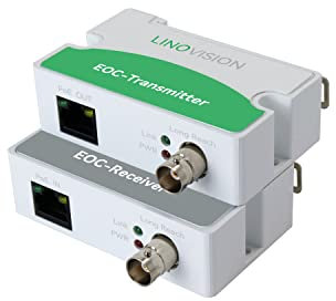 Linovision Poe sur Coax Coax Converter IP sur Coax Max 3000ft Transmission de la Puissance et des données pour la Mise à Niveau du système de Surveillance analogique au système de Surveillance IP