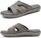 KuaiLu Chanclas Mujer Moda Ortopedicas Comodas Soporte del Arco Chancletas Baño Verano Cool Playa Piscina Ligera Abierta Sandalias Antideslizante Goma Suela Gris 39