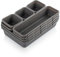 com-four® 8-teiliges Set Aufbewahrungsboxen - Schubladen-Organizer in 3 Größen - Aufbewahrungsbox für Schublade, Regal und Schrank (8-teilig - grau)