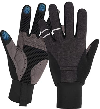 ROCKBROS Cykelhandskar, Herr, Dam, Vindtät, Pekskärm, Halkfria Handskar, Stötdämpande, för Utomhussport, M-XL