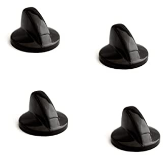 ELECTROTODO 4 Mandos Compatible con Cocina Teka Color Negro Eje 5,5 mm