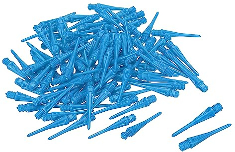 PATIKIL Plastic Dart Tips, 50 Pack 2BA Thread Soft Dart Tips Replacement Plastic Tip Soft Tip Dart Accessories, Blue