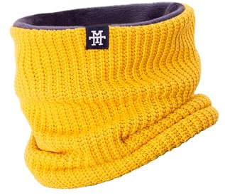 Manufaktur13 Knit Neckwarmer - Halstuch,Schlauchschal, Fleeceschal, Multifunktionsschal, Schal für Damen und Herren, Winddicht, Outdoor (Mustard)