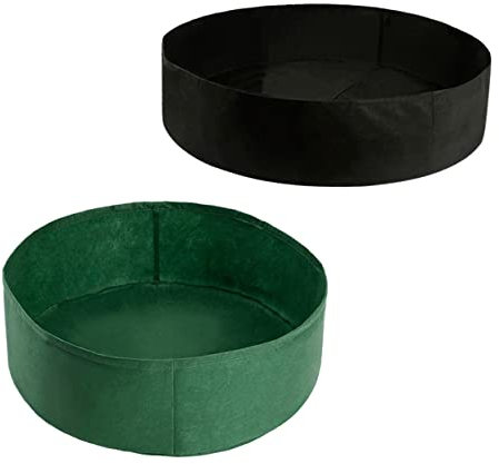 SUPVOX Growbag Pot Feltro Sacchi Per Piantare Piante 1pc Rotondo Sacchetto Per Piantare Isolato Nero