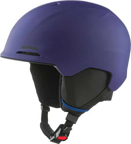ALPINA Brix Jr - Casco de esquí Seguro y Ligero para niños, con Almohadillas de Orejas extraíbles, óptima absorción de Impactos y Buena ventilación, Midnight Purple, S (51-55)