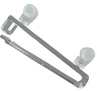 Schlaufengleiter 50 mm – verschließbar & drehbar – mit Innenlauffrolle Ø 8 mm – für 4 mm Kunststoffschiene – Transparent/Natur – 10 Stück