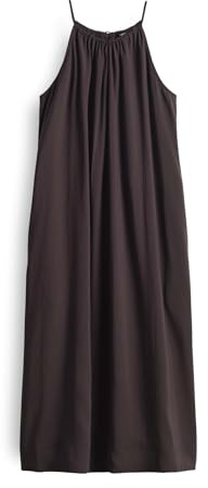 OPUS Damen Midikleid | WIDALA sommerliches Trägerkleid in A-Linie Midnight Brown, 42