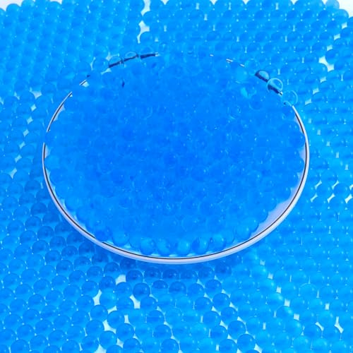 Perlas de Agua,10000 Piezas Bolas de Gel Azul, perlas de agua decorativas,reutilizables para bricolaje, decoración, flores y plantas,